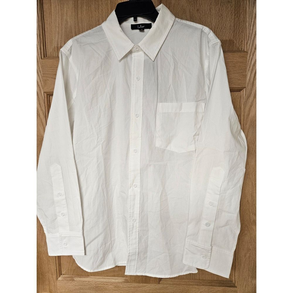 Lulus Medium White Dress Shirt Mens‎ Cotton New